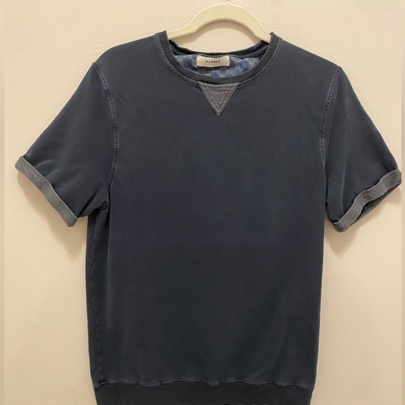 ALPHA Studios Other - ALPHA Studios blue short sleeve top size medium good condition. Ribbed bottom